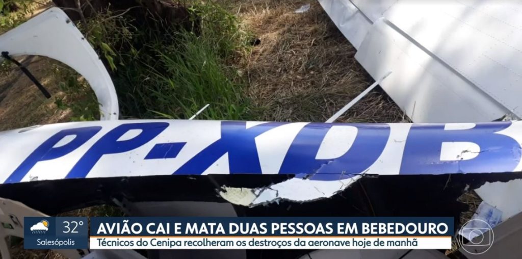 Globo deu detalhes sobre a queda de avião que matou 2 pessoas no último final de semana- Foto: Reprodução