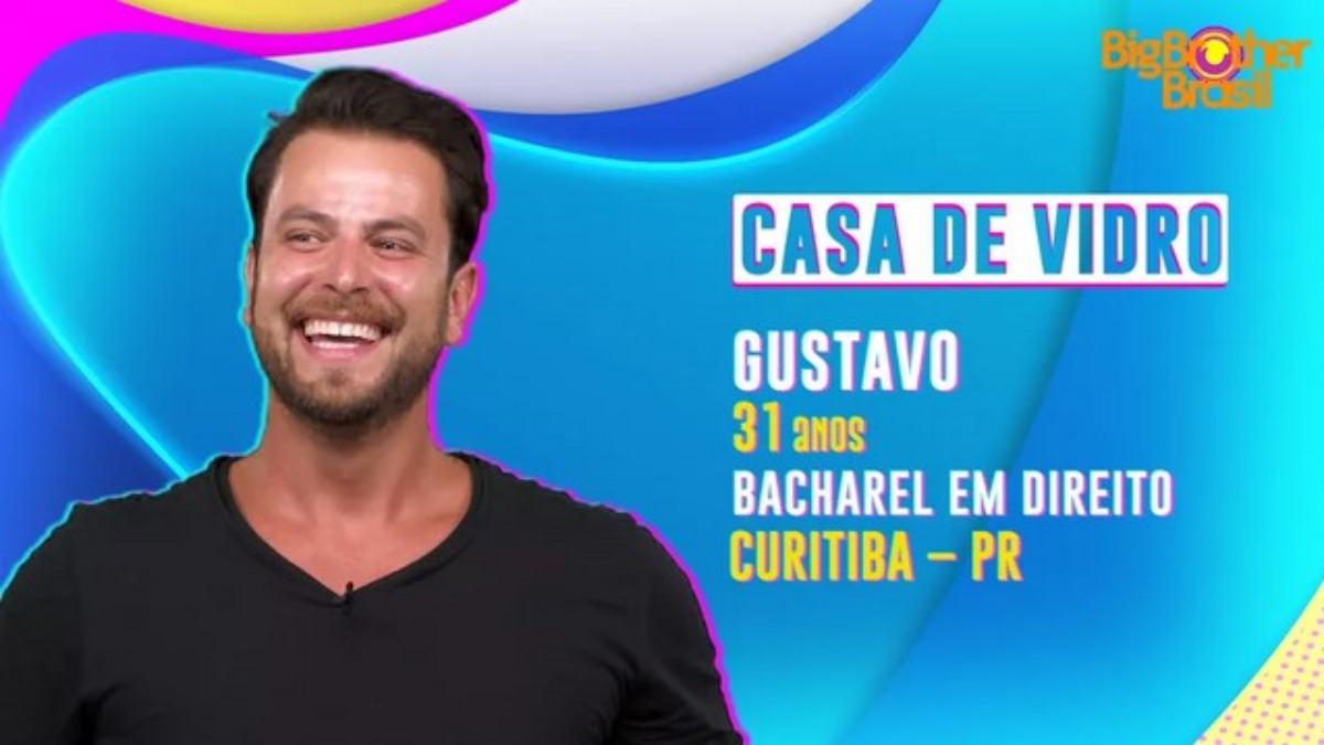 Gustavo é o novo integrante do BBB22 (Foto: Reprodução / Globoplay)