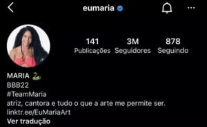 Instagram da ex-bbb Maria (Foto: Reprodução / Instagram)