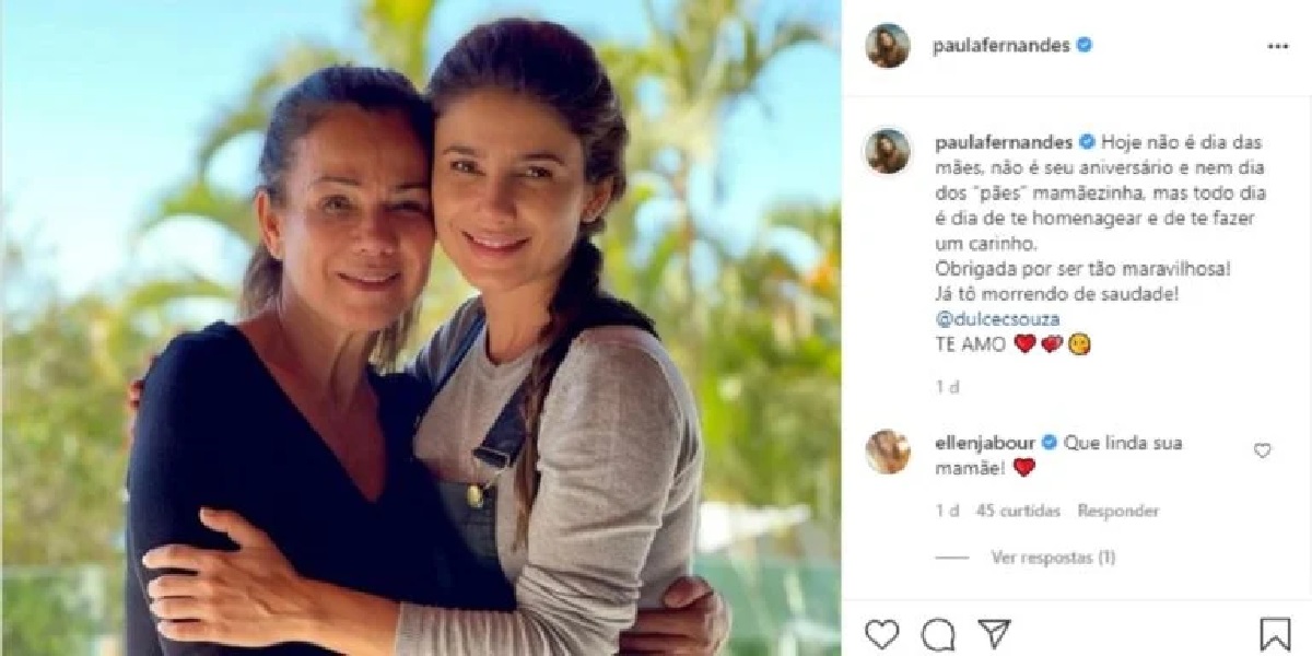 Paula Fernandes e sua mãe