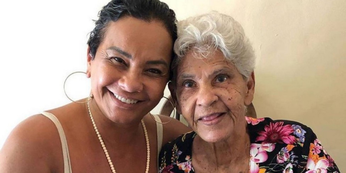 Solange Couto e sua mãe (Reprodução)