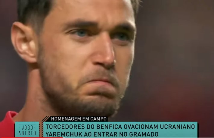 Vídeo de jogador Ucraniano chorando foi exibido no Jogo Aberto