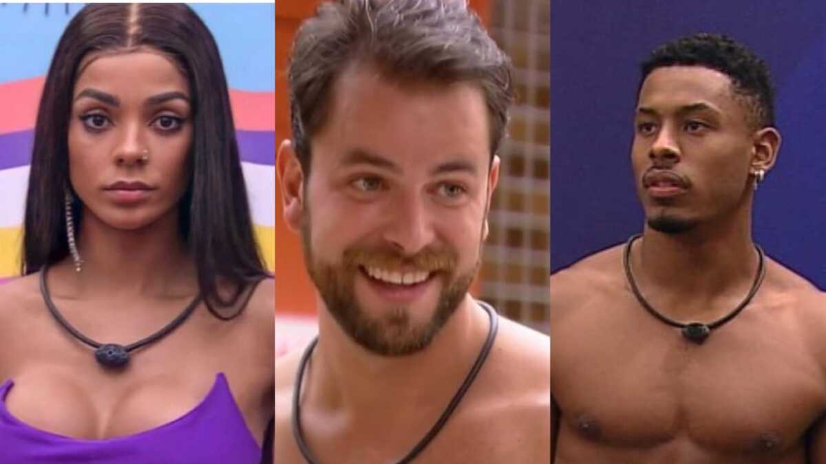 BBB22: Brunna Gonçalves, Gustavo e Paulo André estão no Paredão (Foto: Reprodução/Montagem)