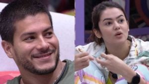 BBB22: Arthur Aguiar e Eslovênia protagonizam climão antes de evento com a Beija-Flor (Foto: Reprodução/Montagem)