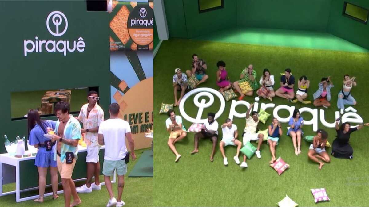 BBB22: Brothers se divertem em ação de patrocinadora sem Jade Picon (Foto: Reprodução/Montagem)