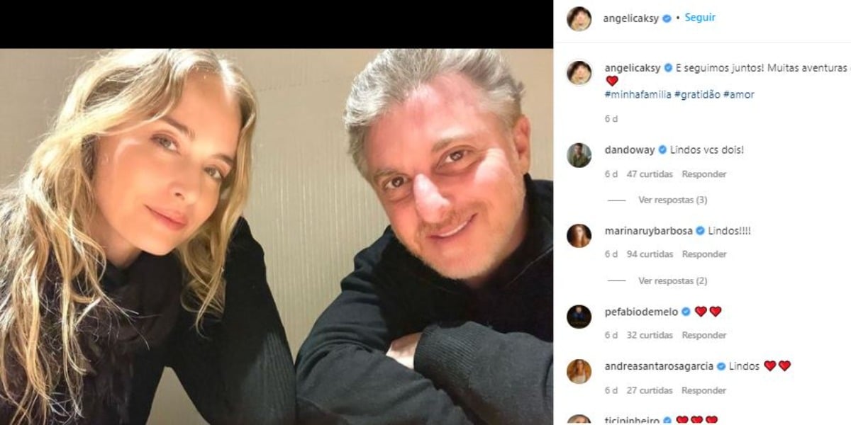 Angélica se declarou a Luciano Huck nas redes sociais (Foto: Reprodução/Instagram)