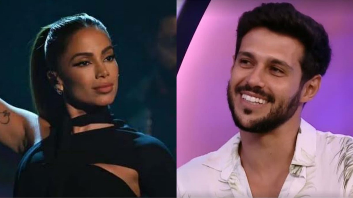 Rodrigo vê as declarações de Anitta sobre ele no Papo do Eliminado (Reprodução/ Globoplay/ Instagram)