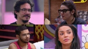 BBB22: Eliezer, Brunna, Eslô e Vyni conversam sobre jogo no Quarto Lollipop (Foto: Reprodução)