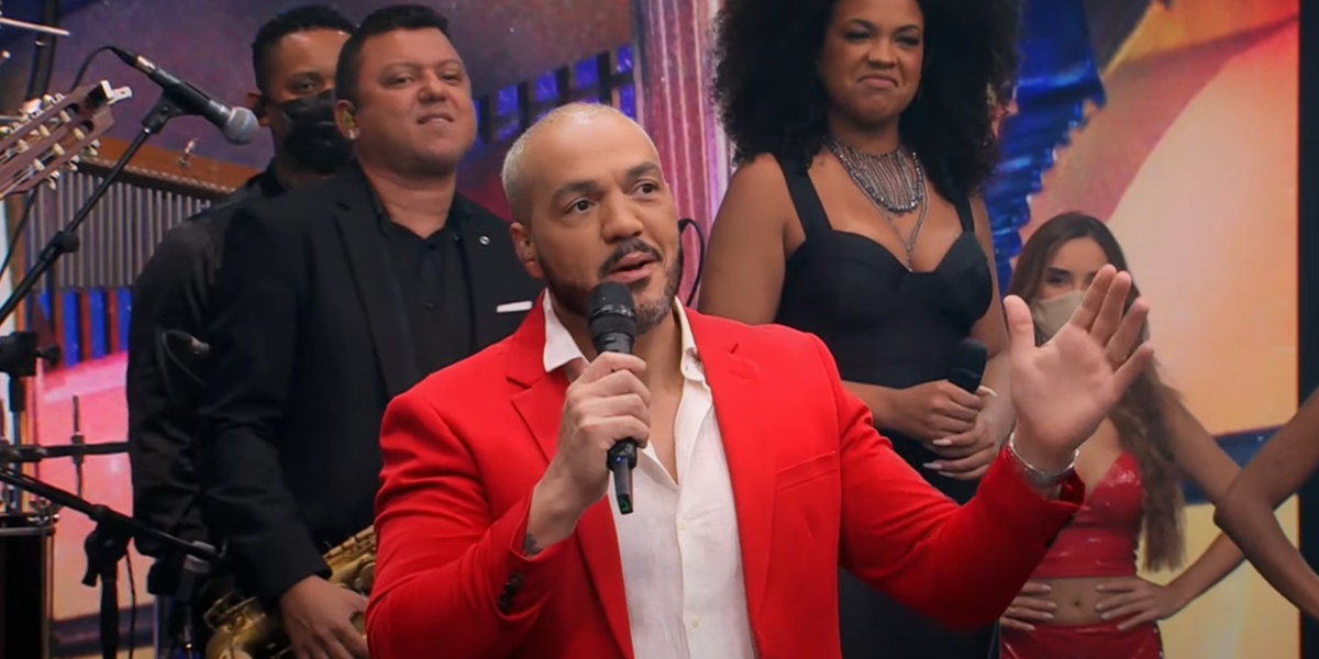 Belo foi um convidado ilustre no programa do Faustão na Band 