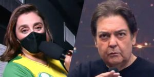 Catia Fonseca e Faustão (Montagem: TV Foco)