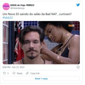 Internautas reagem a mudança no visual de Eliezer e elogiam o brother (Foto: Reprodução / Twitter)