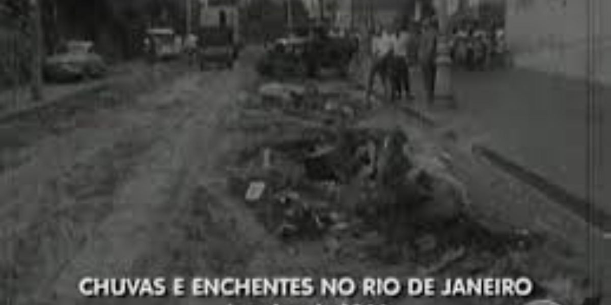 Enchente histórica do Rio de Janeiro (Foto: Reprodução/TV Globo)