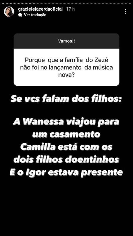 Graciele Lacerda falou sobre os filhos de Zezé