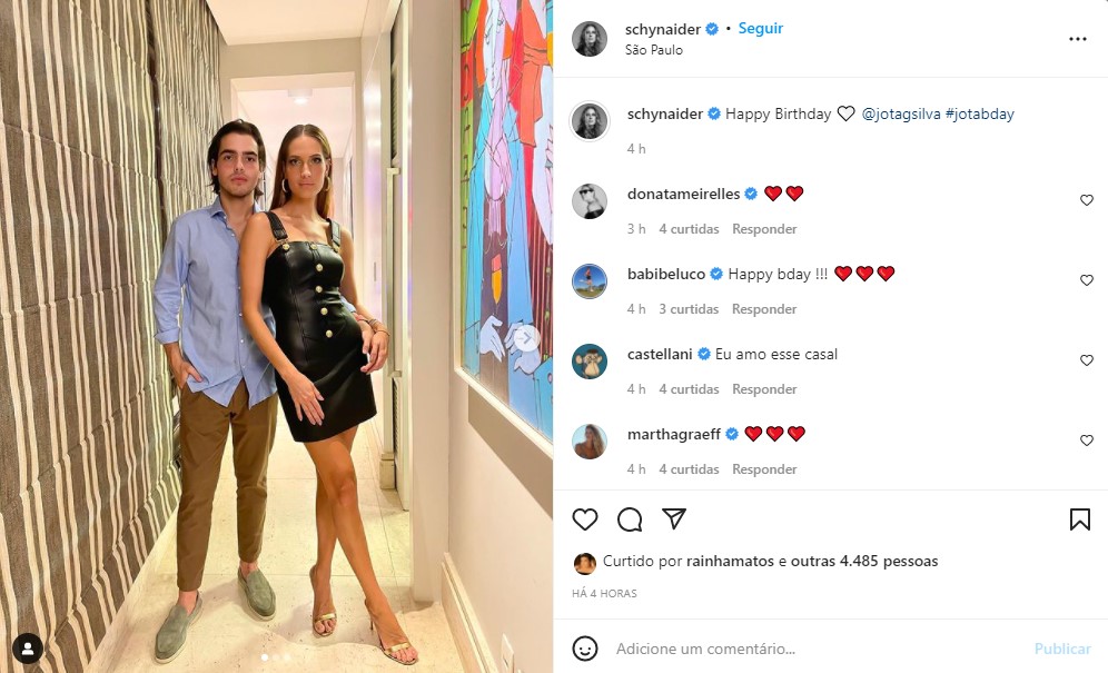 Filho de Faustão, João Guilherme, recebe declaração da namorada - Foto: Reprodução