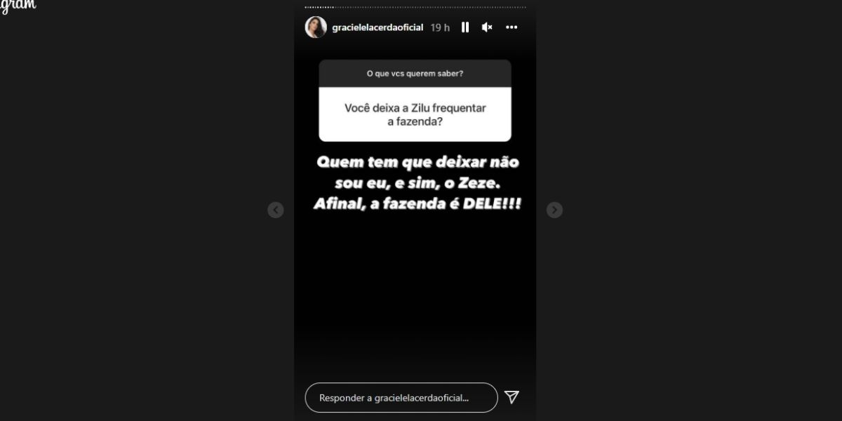 Graciele Lacerda vê Zezé unido à Zilu novamente, detona real sobre relação e assume: "Tem que deixar"