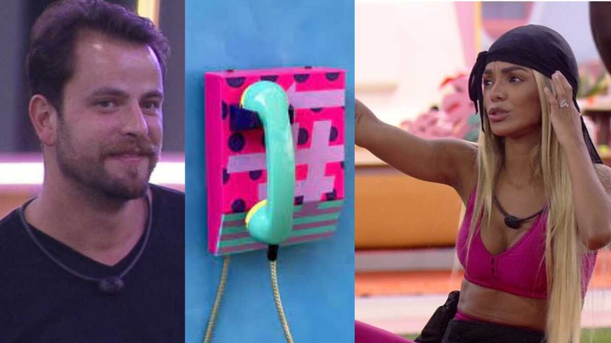 BBB22: Brunna Gonçalves atendeu o Big Fone e colocou Gustavo no Paredão (Foto: Reprodução/Montagem)