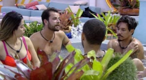 Gustavo fala sobre brother no Paredão: 'Se bater, sai' (Foto: Reprodução / Globoplay)