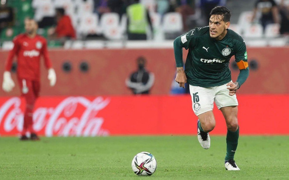 Gustavo Gomez, em vitória do palmeiras (reprodução/palmeiras)