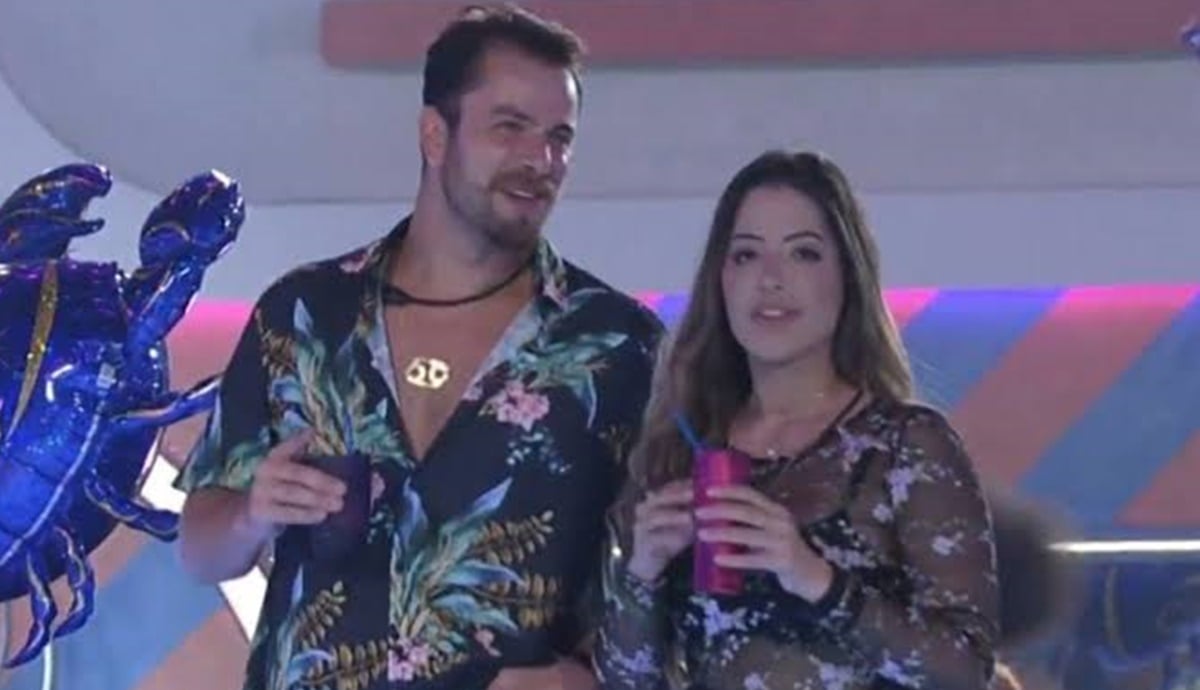 Gustavo Marsengo e Laís Caldas em festa no BBB22 (Reprodução/ TV Globo)