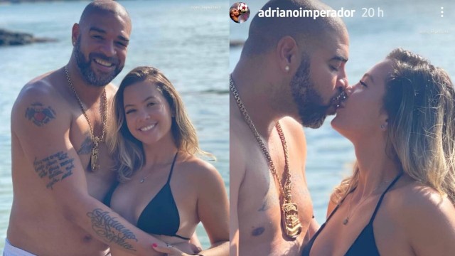 Adriano Imperador e sua namorada (Foto: Reprodução) 