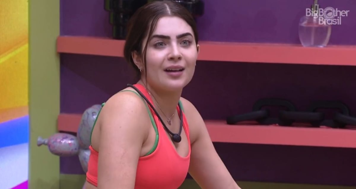 Jade Picon faz imitação e debocha de Larissa no BBB22 (Foto: Reprodução / Globoplay)