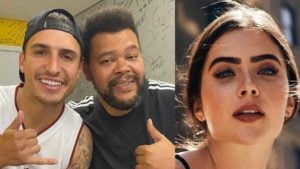 Felipe Prior e Babu Santana opinam sobre o BBB22 no PodPah e criticam Jade Picon (Foto: Reprodução/Montagem)