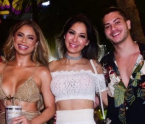 Lexa, Maíra Cardi e Arthur Aguiar em uma festa; funkeira delatou traições de ator (Foto: Reprodução / Internet)