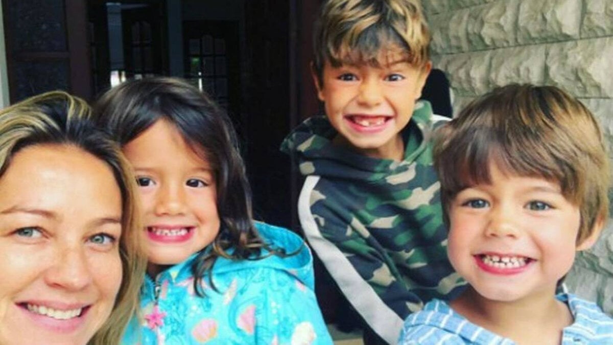 Luana Piovani e os filhos que tem com Pedro Scooby (Foto: Reprodução)