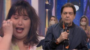 Mariana Xavier se emociona ao falar de Paulo Gustavo e Faustão relembra morte de Gabriel Diniz (Montagem/ Gustavo Melo/ Reprodução Band)