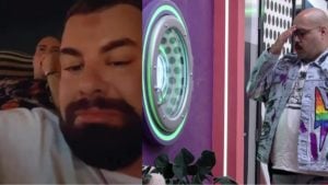 Marido de Tiago Abravanel expõe ex-BBB assistindo sua desistência do reality (Reprodução/ Montagem)