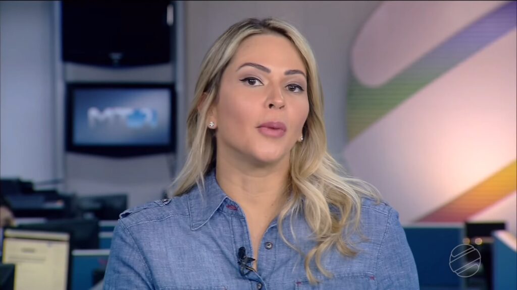 Nahyara Moura, ex-apresentadora do Bom Dia Mato Grosso, na Globo- Foto: Reprodução