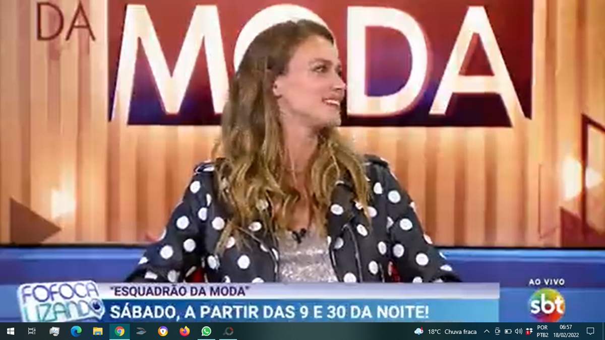 Renata Kuerten revela detalhes do novo "Esquadrão da Moda" no vespertino "Fofocalizando" (Reprodução)