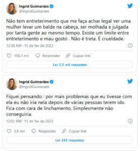 Ingrid Guimarães cobrou posicionamento da Globo (Foto: Reprodução / Twitter)