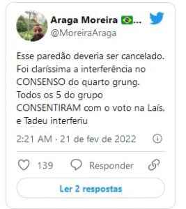 Tadeu Schmidt foi acusado de interferir na formação do paredão (Foto: Reprodução / Twitter)