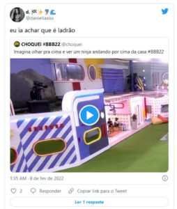 Internautas debocham do 'furo' dos bastidores do BBB22 (Foto: Reprodução / Twitter)