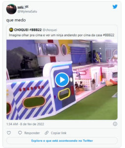 Repercutiu a falha dos bastidores do BBB22 (Foto: Reprodução / Twitter)