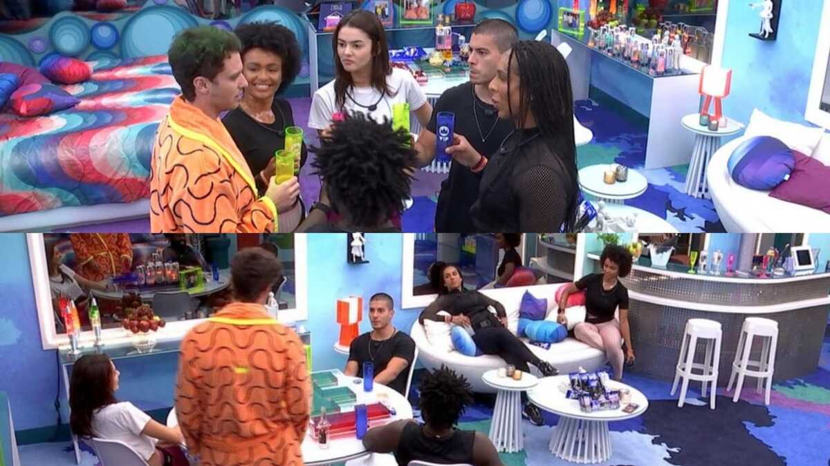 BBB22: Lucas se reúne com seus escolhidos do VIP no Quarto do Líder (Foto: Reprodução/Montagem)