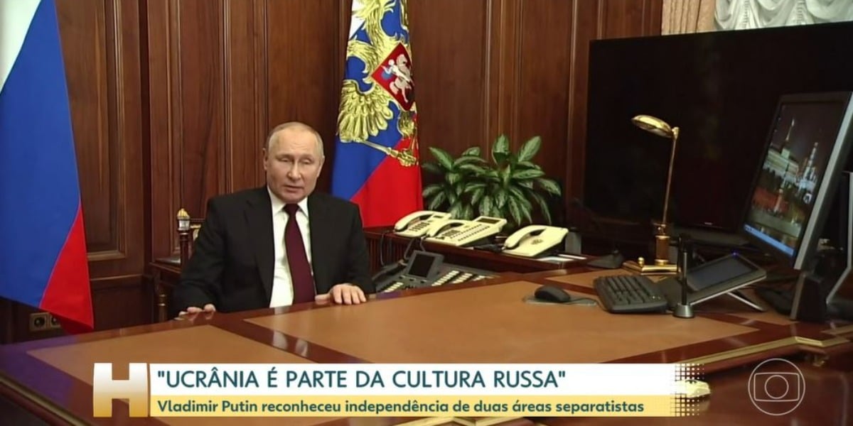 O "Jornal Hoje" deu detalhes das decisões de Vladimir Putin (Foto: Reprodução/TV Globo)