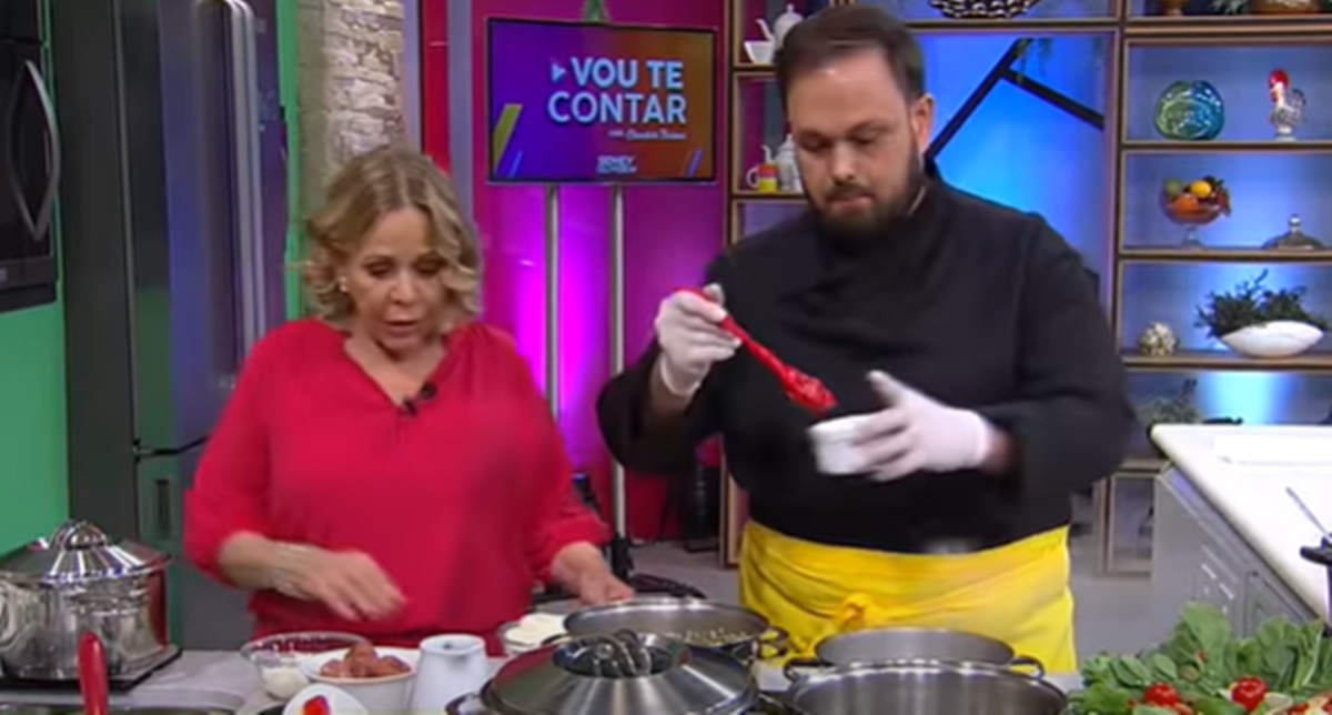 Claudete Troiano costuma receber chefs e fazer culinária no seu programa 