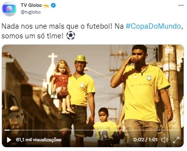 Primeira chamada da Copa do Mundo na Globo