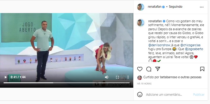 Renata Fan se vingou das zoeiras nas redes sociais