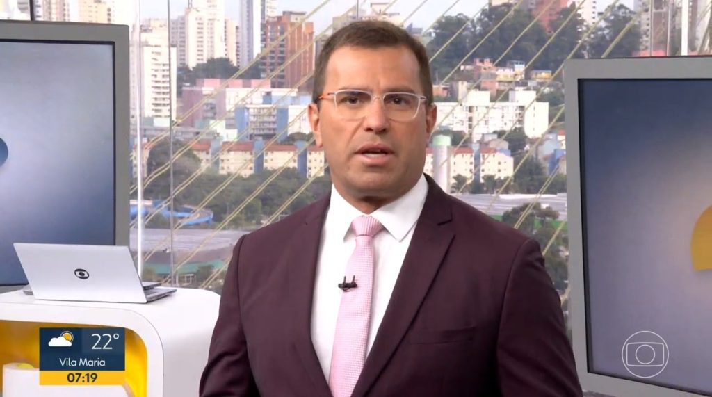 Rodrigo Bocardi se enfureceu com as notícias ruins do Bom Dia São Paulo- Foto: Reprodução-Globo