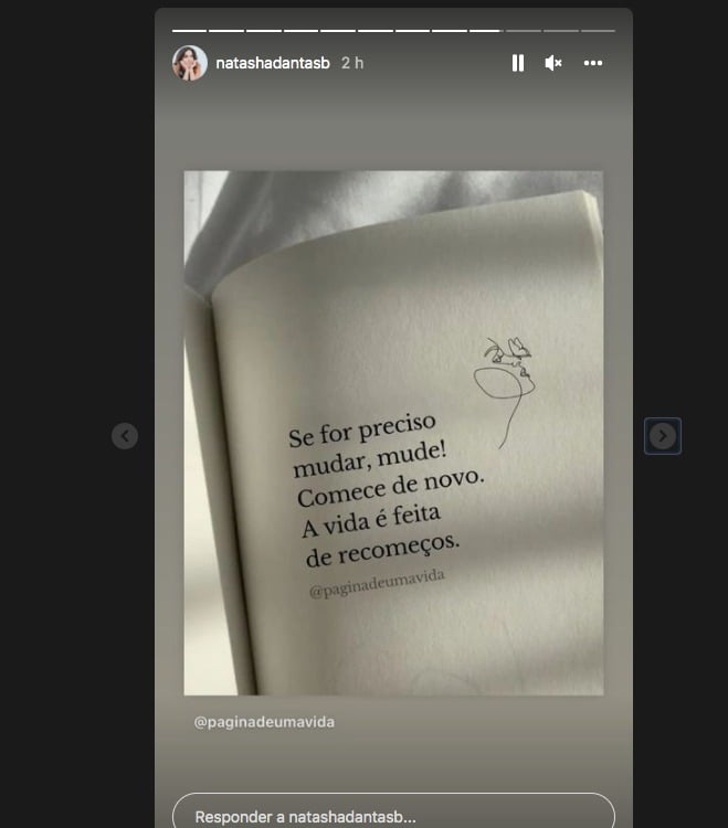 Post de Natasha Dantas no Instagram (Foto: Reprodução)