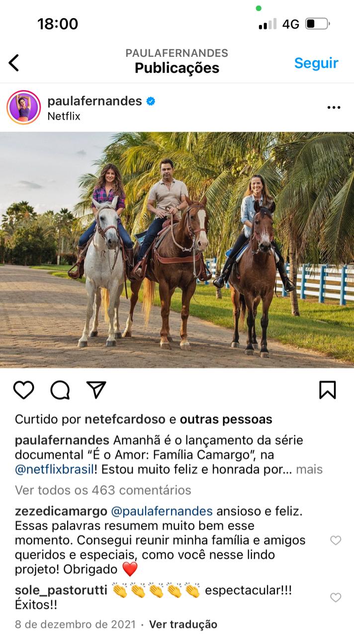 Paula Fernandes tem relação com Zezé exposta, após briga