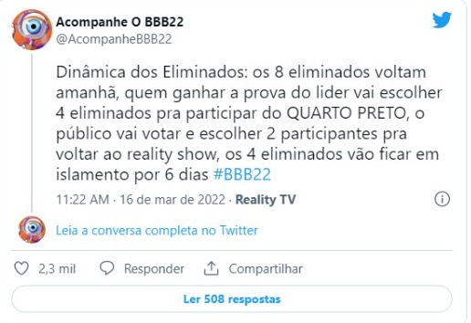 BBB22: Conheça a Teoria do Quarto Preto (Foto: Reprodução)