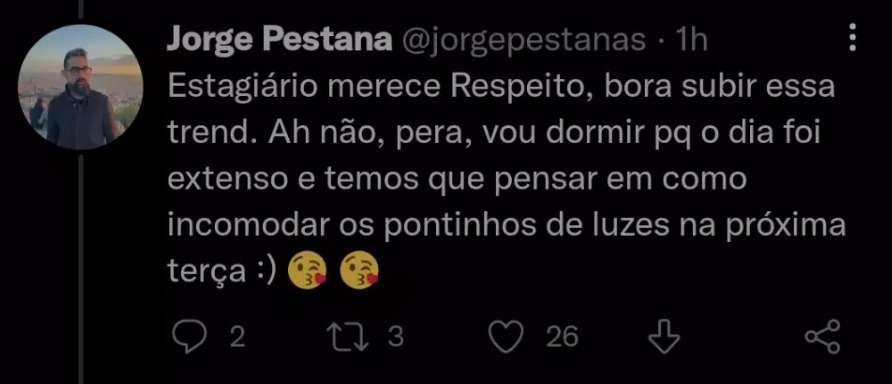 BBB22: Suposta publicação do diretor Jorge Pestana (Foto: Reprodução/Twitter)