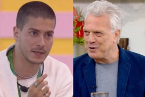 Pedro Bial fala sobre favoritismo de Arthur Aguiar, do BBB22 (Foto: Reprodução / Globoplay / Montagem TV Foco)