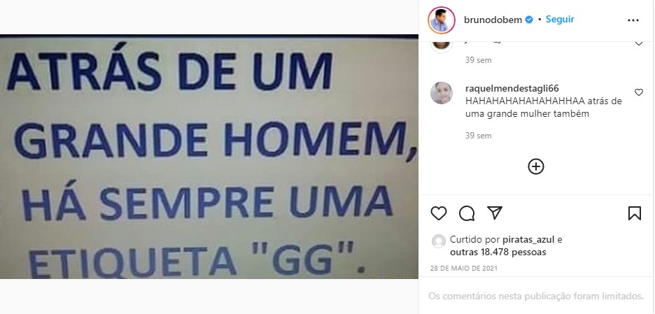 Compartilhamento do cantor no Instagram - Foto: Reprodução