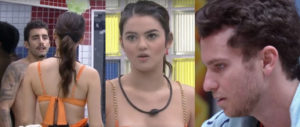 Eslovênia Marques discute com Pedro Scooby no banheiro do BBB22: sister se sentiu ameaçada (Foto: Reprodução / Globoplay)