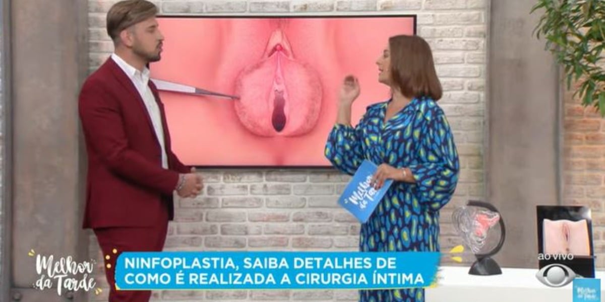 Catia Fonseca falou sobre cirurgia íntima no "Melhor da Tarde" (Foto: Reprodução/Band)